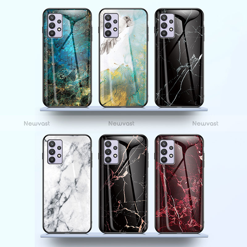 Silicone Frame Fashionable Pattern Mirror Case Cover for Samsung Galaxy A32 4G