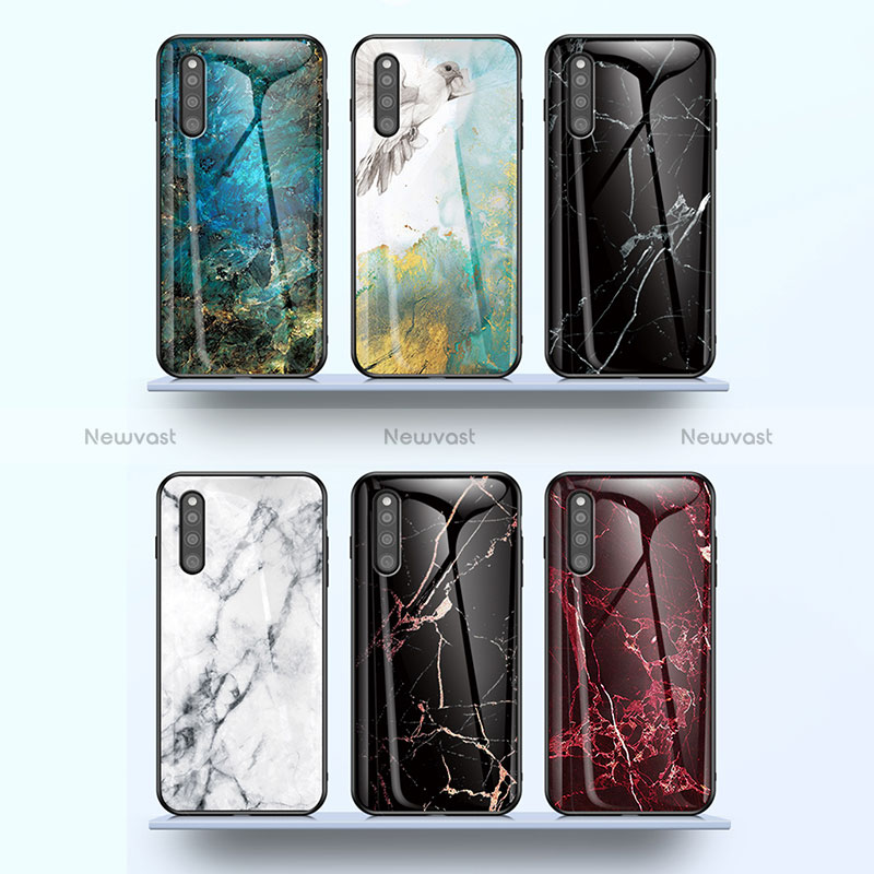 Silicone Frame Fashionable Pattern Mirror Case Cover for Samsung Galaxy A41 SC-41A