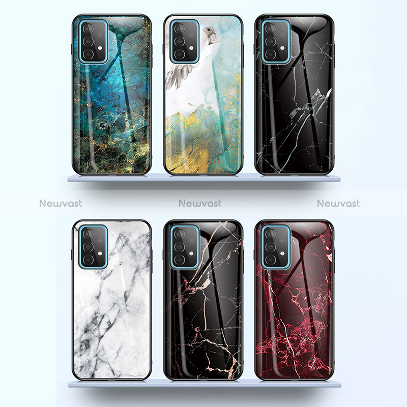 Silicone Frame Fashionable Pattern Mirror Case Cover for Samsung Galaxy A52 4G