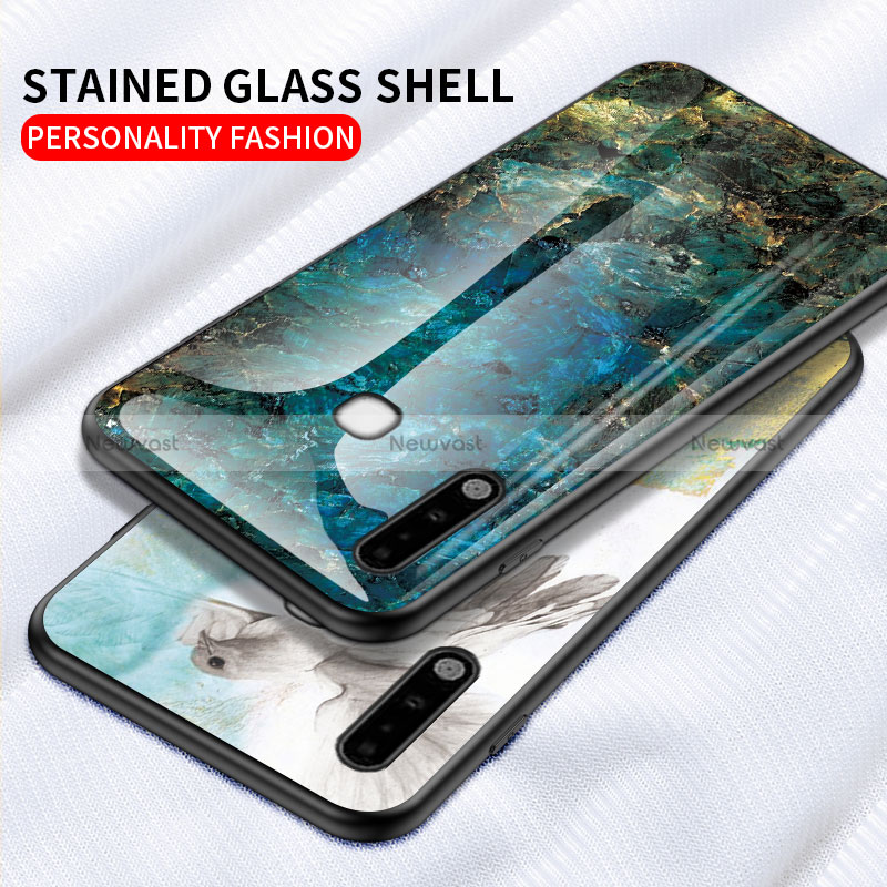 Silicone Frame Fashionable Pattern Mirror Case Cover for Samsung Galaxy A70E