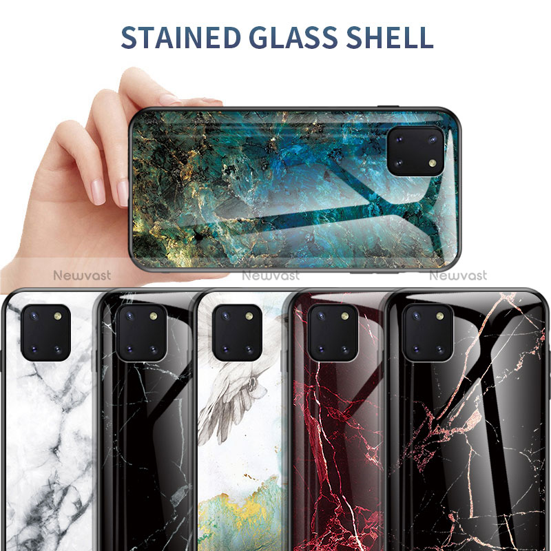 Silicone Frame Fashionable Pattern Mirror Case Cover for Samsung Galaxy A81