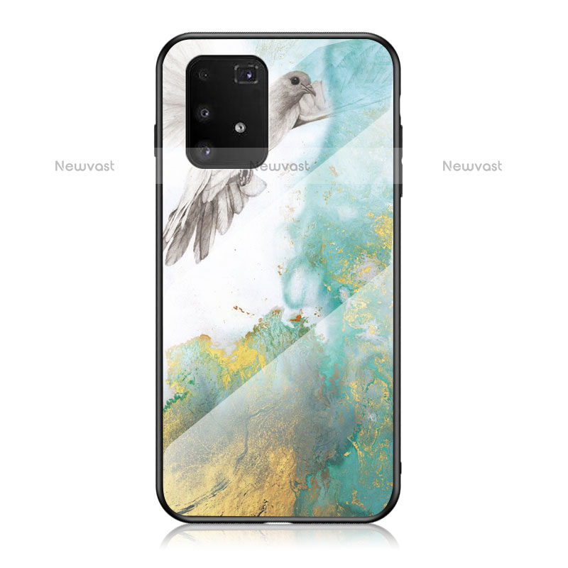 Silicone Frame Fashionable Pattern Mirror Case Cover for Samsung Galaxy A91