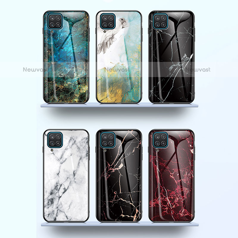 Silicone Frame Fashionable Pattern Mirror Case Cover for Samsung Galaxy F12