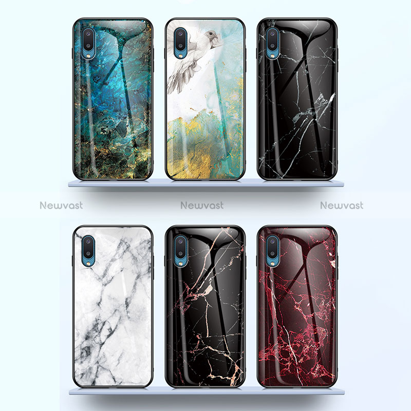 Silicone Frame Fashionable Pattern Mirror Case Cover for Samsung Galaxy M02