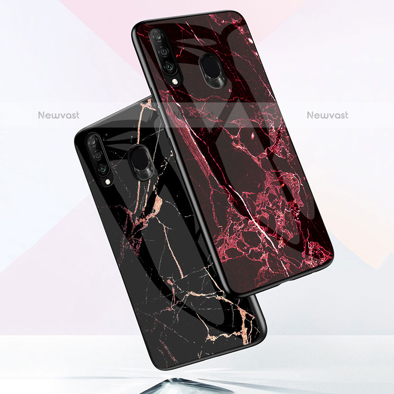 Silicone Frame Fashionable Pattern Mirror Case Cover for Samsung Galaxy M30