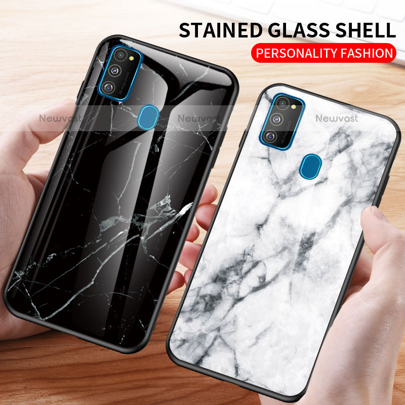 Silicone Frame Fashionable Pattern Mirror Case Cover for Samsung Galaxy M30s