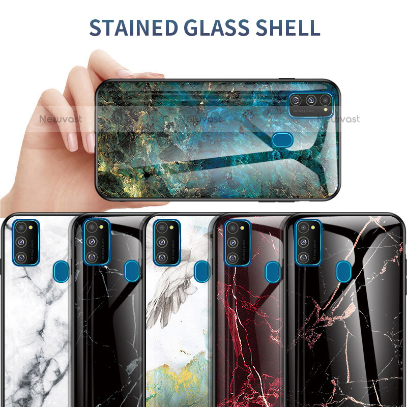 Silicone Frame Fashionable Pattern Mirror Case Cover for Samsung Galaxy M30s