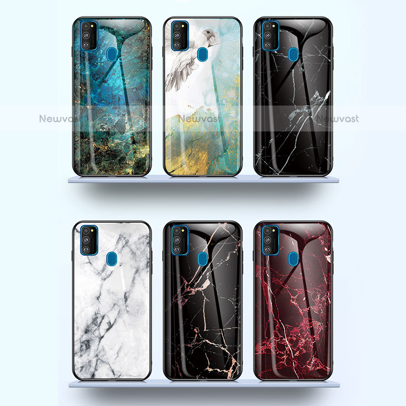 Silicone Frame Fashionable Pattern Mirror Case Cover for Samsung Galaxy M30s