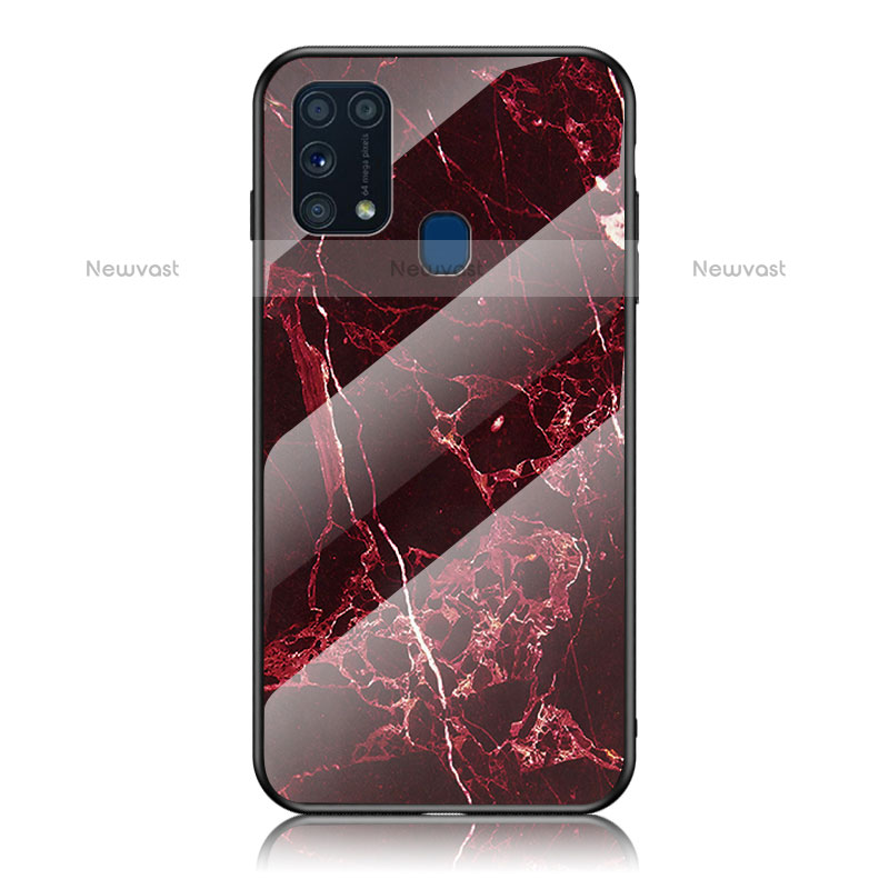 Silicone Frame Fashionable Pattern Mirror Case Cover for Samsung Galaxy M31