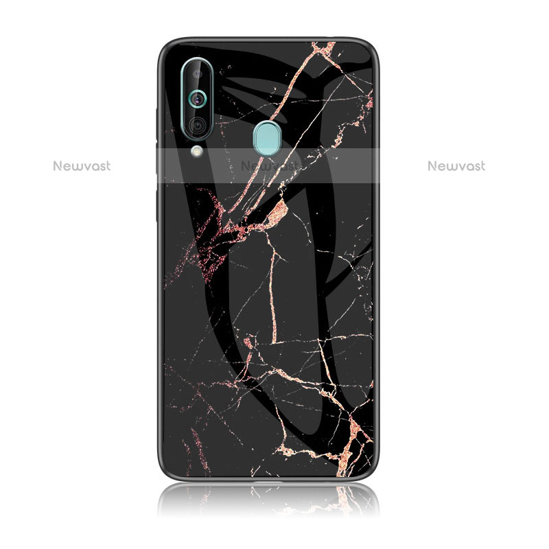 Silicone Frame Fashionable Pattern Mirror Case Cover for Samsung Galaxy M40