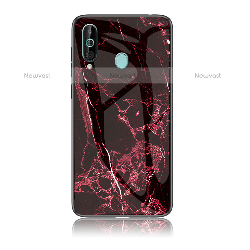 Silicone Frame Fashionable Pattern Mirror Case Cover for Samsung Galaxy M40