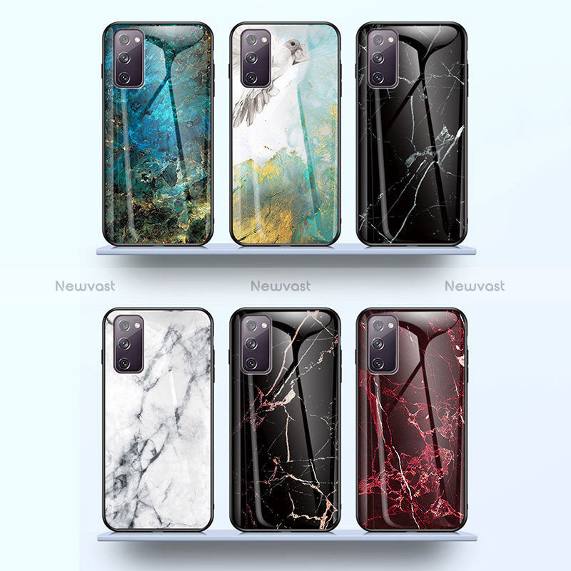 Silicone Frame Fashionable Pattern Mirror Case Cover for Samsung Galaxy S20 FE (2022) 5G