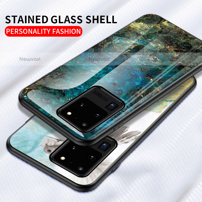 Silicone Frame Fashionable Pattern Mirror Case Cover for Samsung Galaxy S20 Ultra 5G