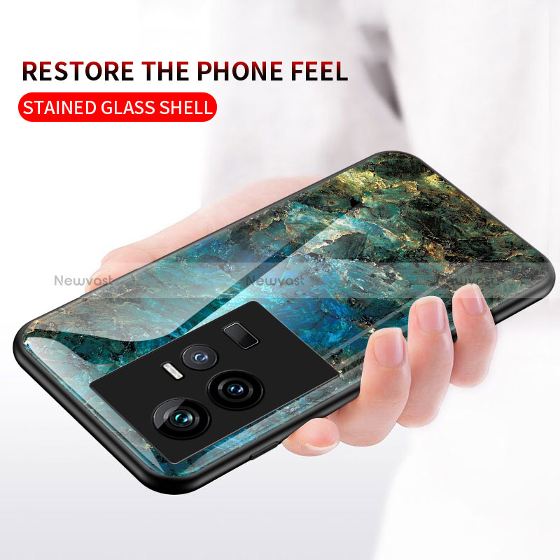 Silicone Frame Fashionable Pattern Mirror Case Cover for Vivo iQOO 11 5G