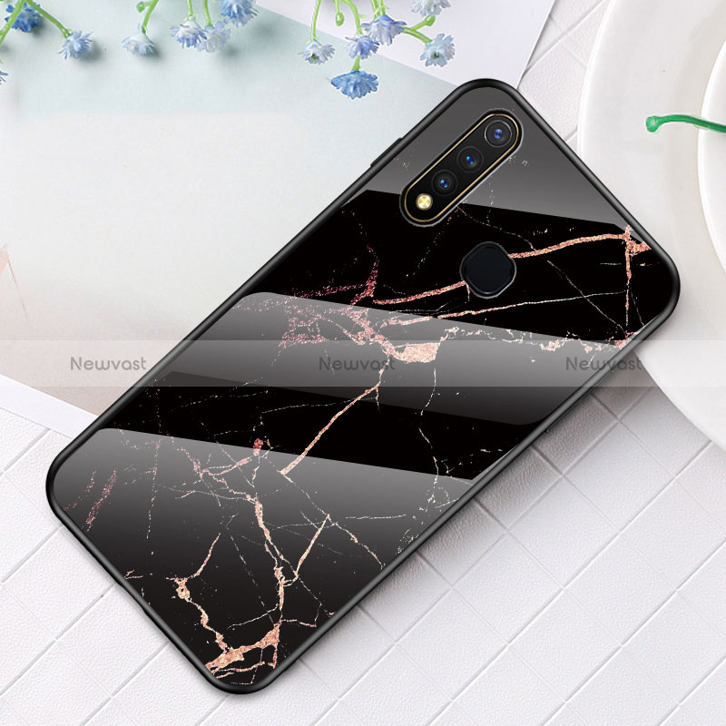 Silicone Frame Fashionable Pattern Mirror Case Cover for Vivo iQOO U3 4G