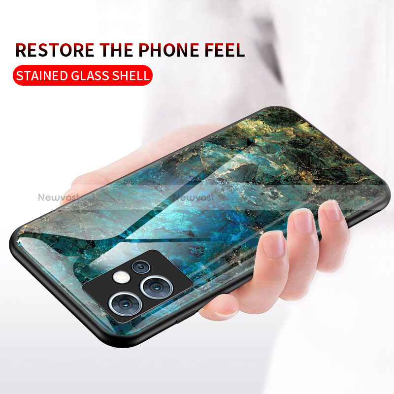 Silicone Frame Fashionable Pattern Mirror Case Cover for Vivo iQOO Z6 5G