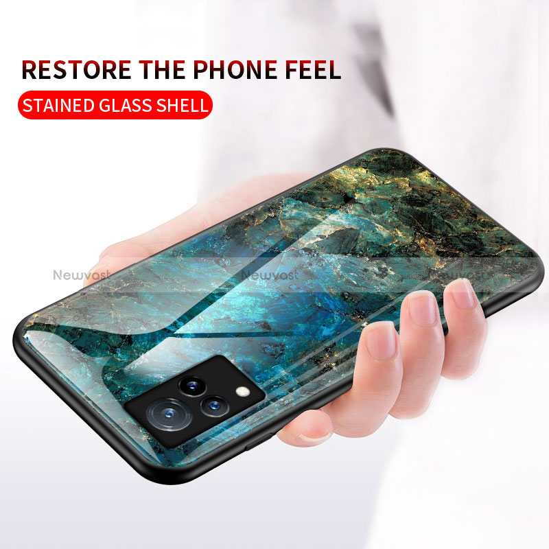 Silicone Frame Fashionable Pattern Mirror Case Cover for Vivo V21s 5G