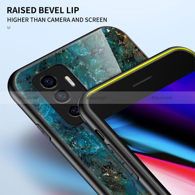 Silicone Frame Fashionable Pattern Mirror Case Cover for Vivo V23e