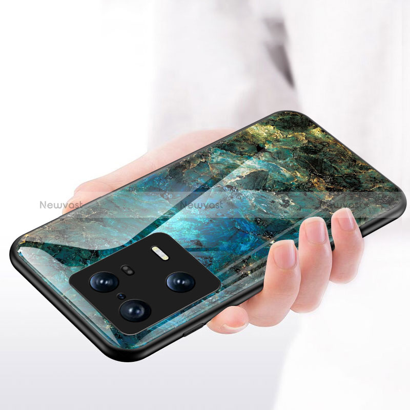 Silicone Frame Fashionable Pattern Mirror Case Cover for Xiaomi Mi 13 Pro 5G