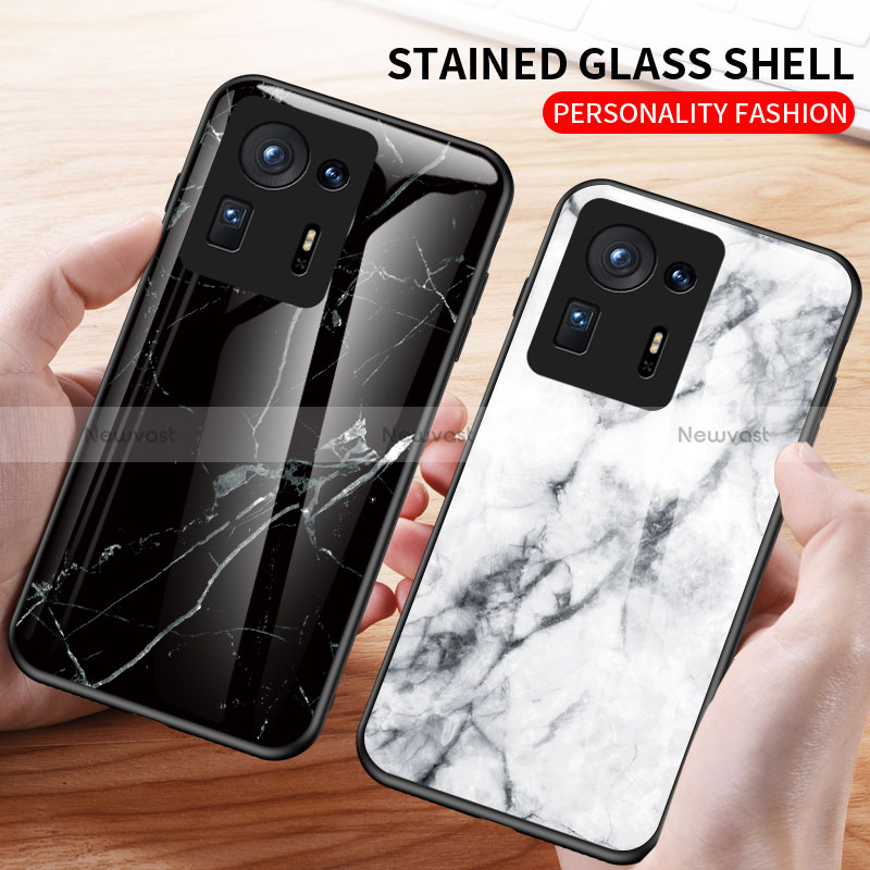 Silicone Frame Fashionable Pattern Mirror Case Cover for Xiaomi Mi Mix 4 5G