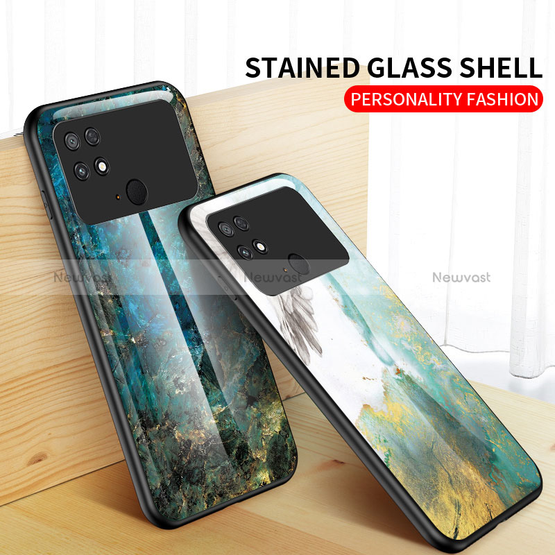 Silicone Frame Fashionable Pattern Mirror Case Cover for Xiaomi Poco C40