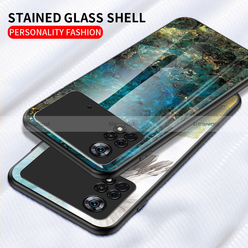 Silicone Frame Fashionable Pattern Mirror Case Cover for Xiaomi Redmi Note 11E Pro 5G