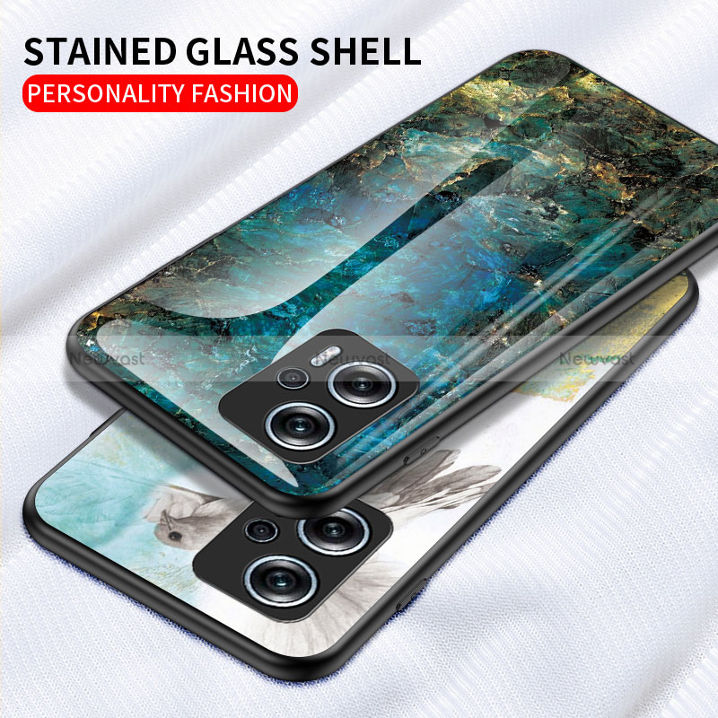 Silicone Frame Fashionable Pattern Mirror Case Cover for Xiaomi Redmi Note 11T Pro+ Plus 5G