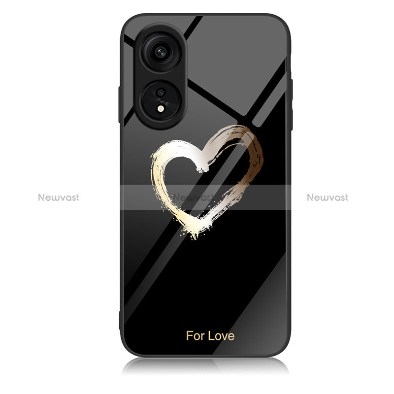 Silicone Frame Fashionable Pattern Mirror Case Cover JM1 for Huawei Honor X5 Plus Black