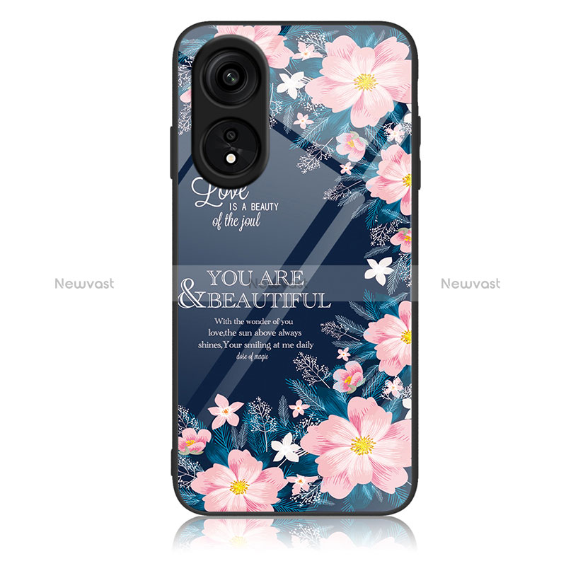 Silicone Frame Fashionable Pattern Mirror Case Cover JM1 for Huawei Honor X5 Plus Pink