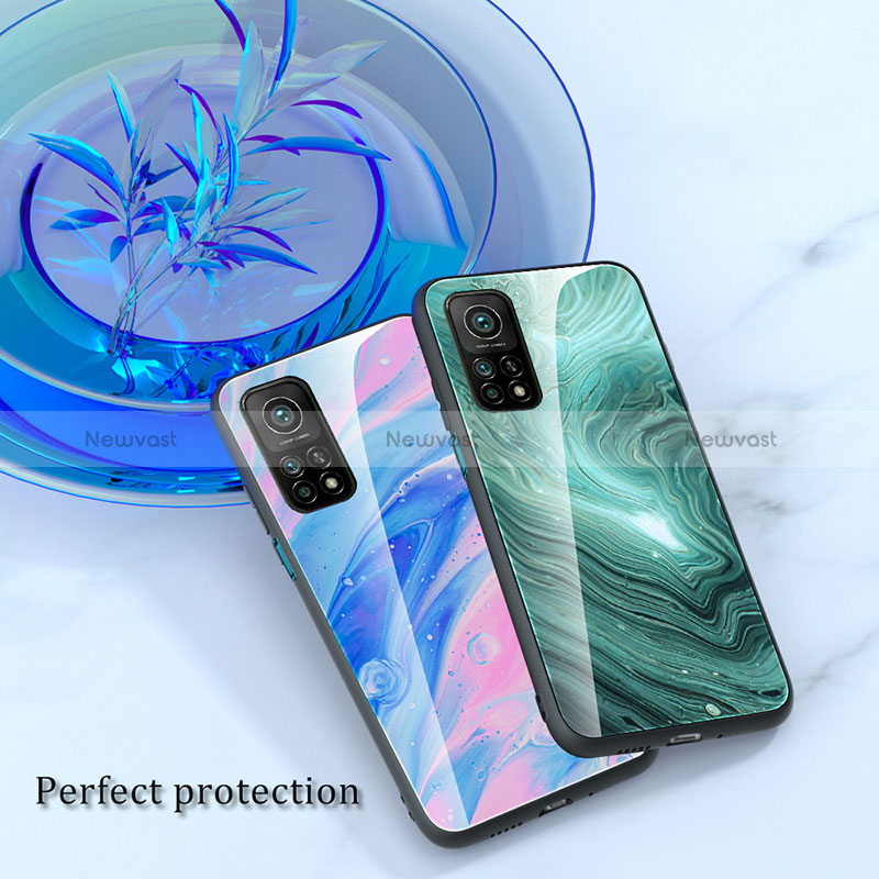 Silicone Frame Fashionable Pattern Mirror Case Cover JM1 for Xiaomi Mi 10T Pro 5G