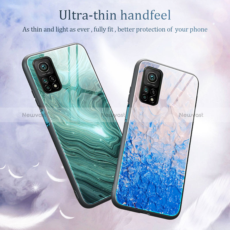 Silicone Frame Fashionable Pattern Mirror Case Cover JM1 for Xiaomi Mi 10T Pro 5G