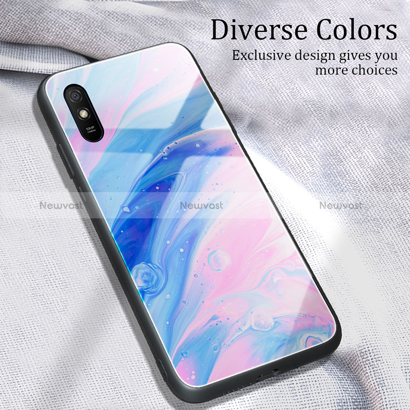 Silicone Frame Fashionable Pattern Mirror Case Cover JM1 for Xiaomi Redmi 9A