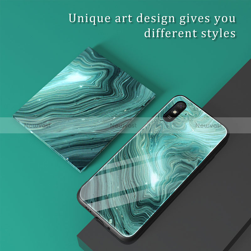 Silicone Frame Fashionable Pattern Mirror Case Cover JM1 for Xiaomi Redmi 9AT