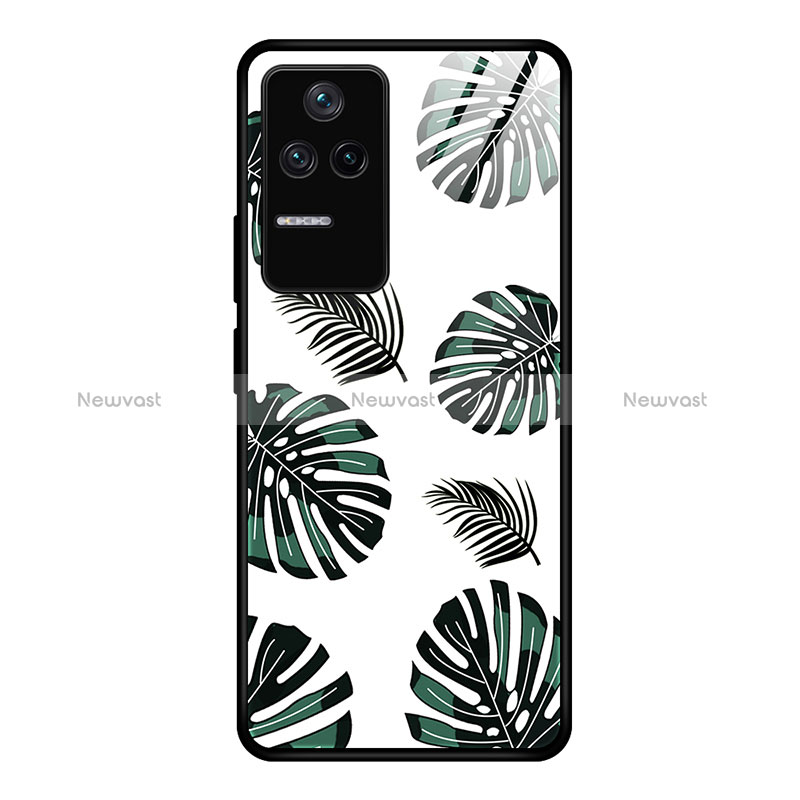 Silicone Frame Fashionable Pattern Mirror Case Cover JM1 for Xiaomi Redmi K40S 5G Midnight Green