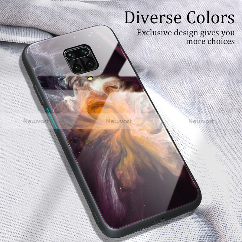 Silicone Frame Fashionable Pattern Mirror Case Cover JM1 for Xiaomi Redmi Note 9S