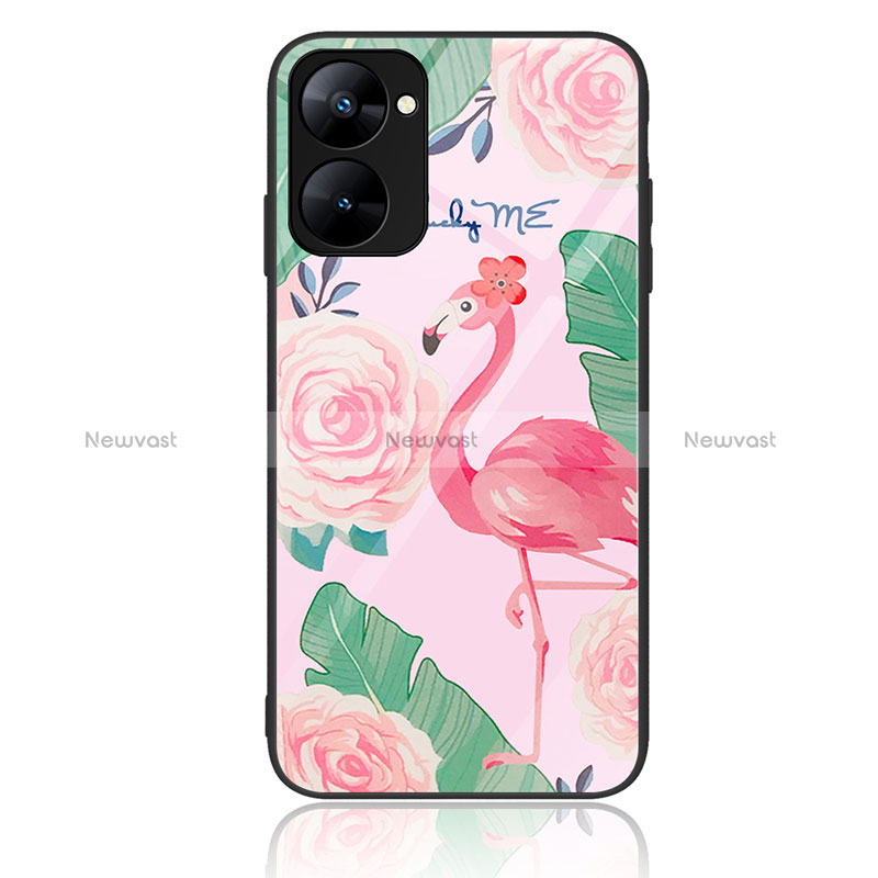 Silicone Frame Fashionable Pattern Mirror Case Cover JM2 for Realme 10S 5G