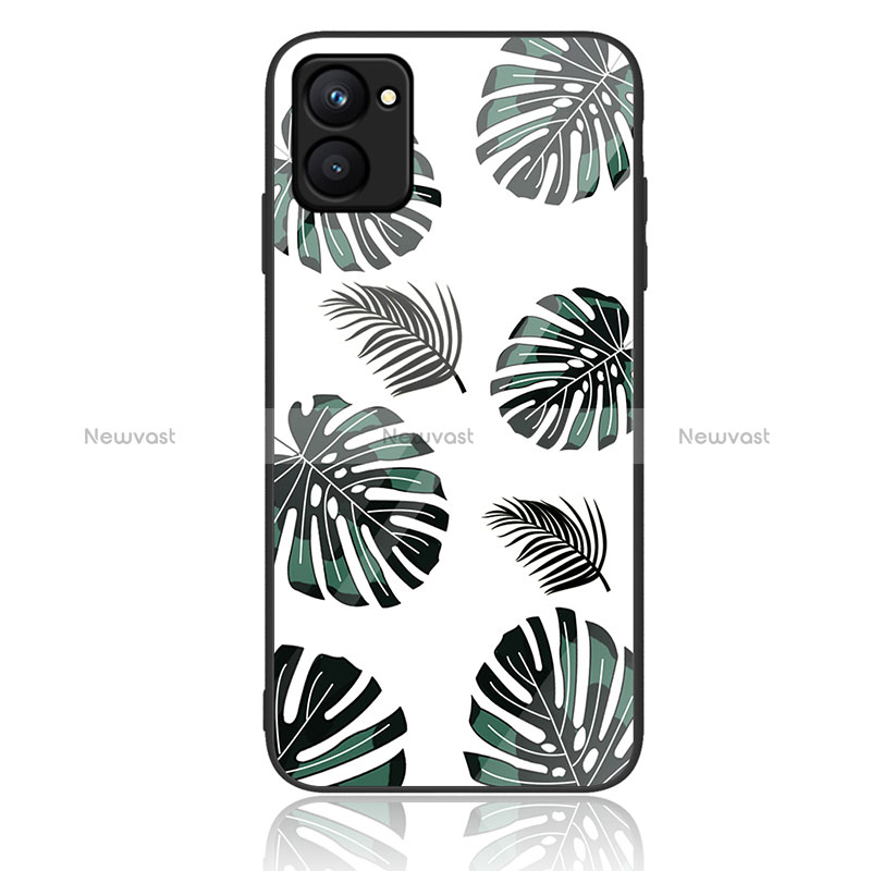 Silicone Frame Fashionable Pattern Mirror Case Cover JM2 for Realme C33 Midnight Green