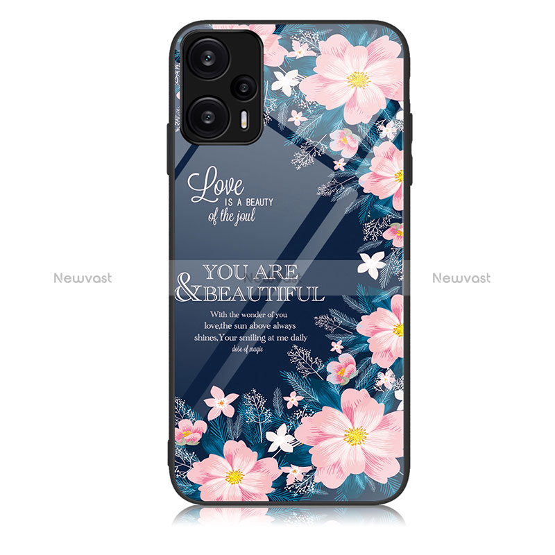 Silicone Frame Fashionable Pattern Mirror Case Cover JM2 for Xiaomi Poco F5 5G