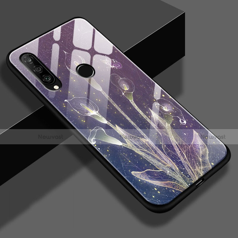 Silicone Frame Fashionable Pattern Mirror Case Cover K01 for Huawei P30 Lite XL