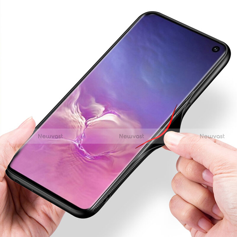 Silicone Frame Fashionable Pattern Mirror Case Cover K01 for Samsung Galaxy S10 5G