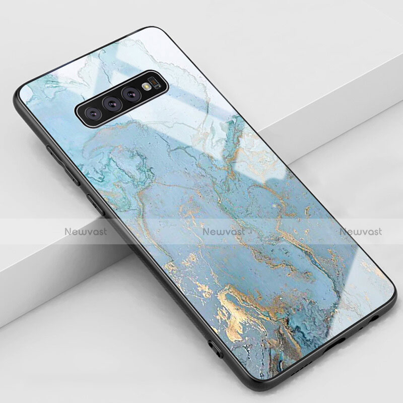 Silicone Frame Fashionable Pattern Mirror Case Cover K02 for Samsung Galaxy S10 5G