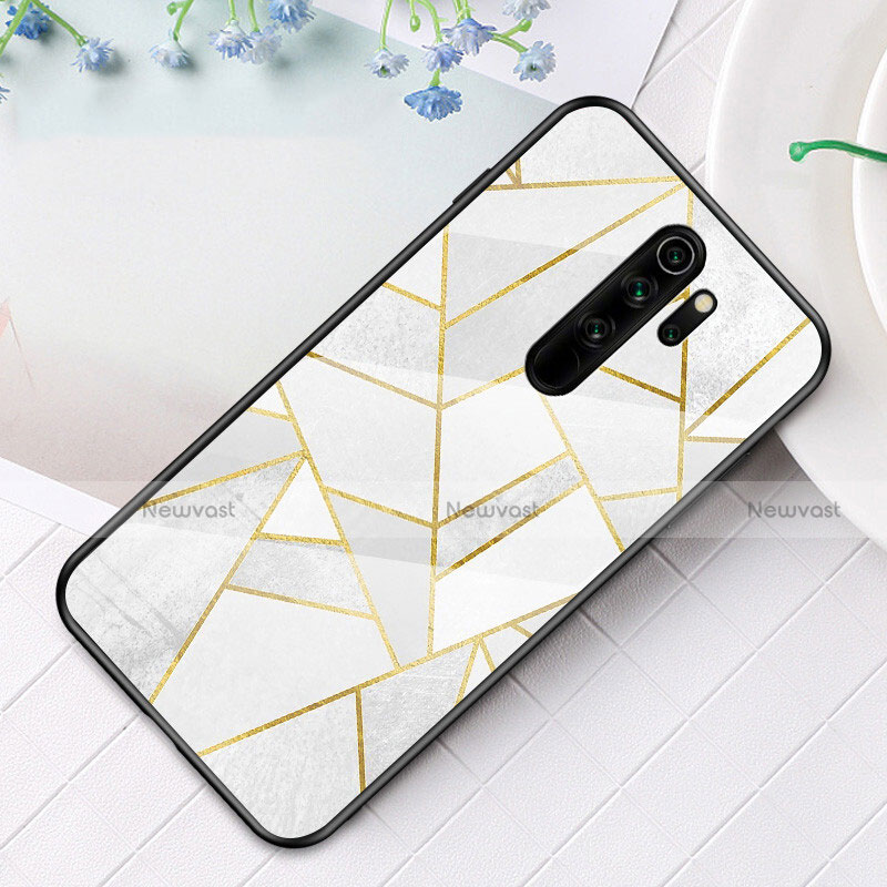 Silicone Frame Fashionable Pattern Mirror Case Cover K03 for Xiaomi Redmi Note 8 Pro