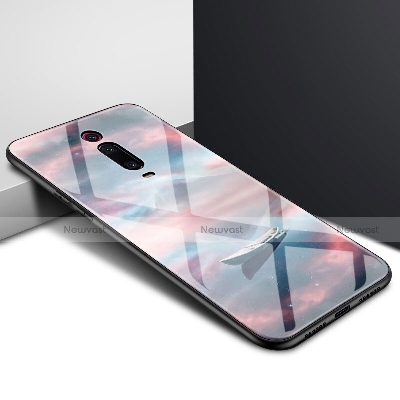 Silicone Frame Fashionable Pattern Mirror Case Cover K04 for Xiaomi Mi 9T Pro