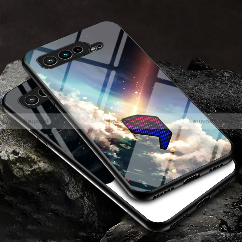 Silicone Frame Fashionable Pattern Mirror Case Cover LS1 for Asus ROG Phone 5 Pro