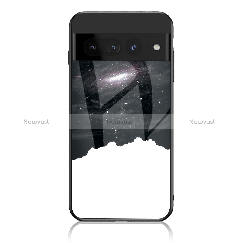 Silicone Frame Fashionable Pattern Mirror Case Cover LS1 for Google Pixel 7 Pro 5G