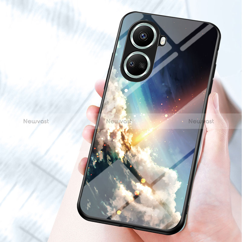 Silicone Frame Fashionable Pattern Mirror Case Cover LS1 for Huawei Nova 10 SE