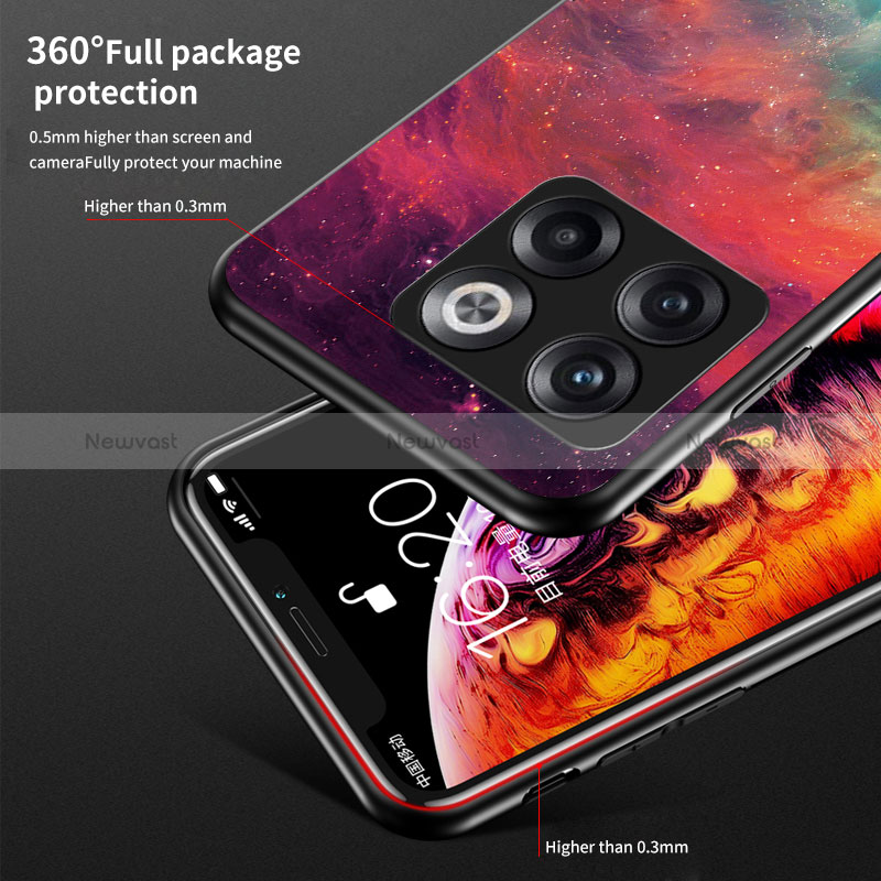 Silicone Frame Fashionable Pattern Mirror Case Cover LS1 for OnePlus Ace Pro 5G