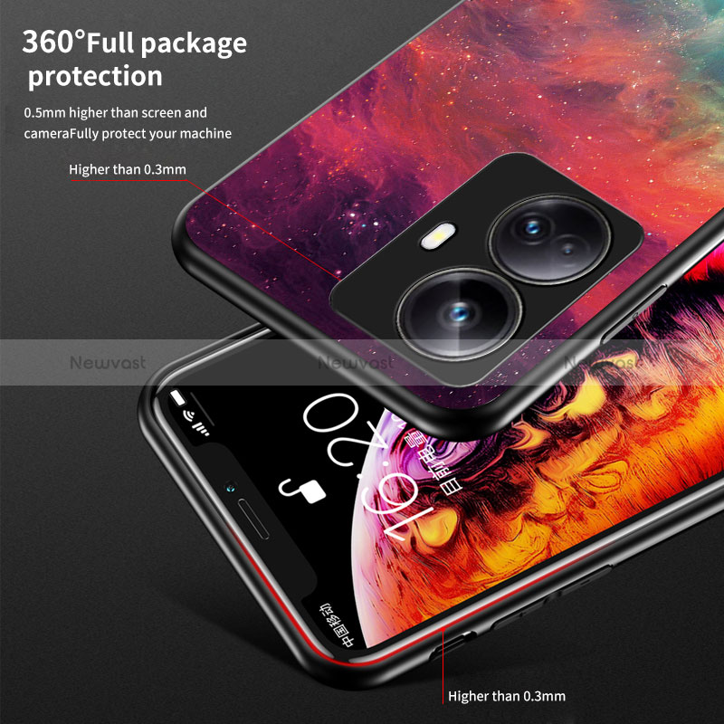 Silicone Frame Fashionable Pattern Mirror Case Cover LS1 for Realme 10 Pro+ Plus 5G