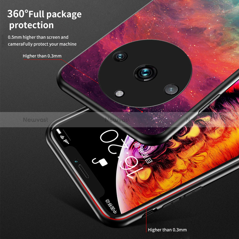 Silicone Frame Fashionable Pattern Mirror Case Cover LS1 for Realme Narzo 60 Pro 5G