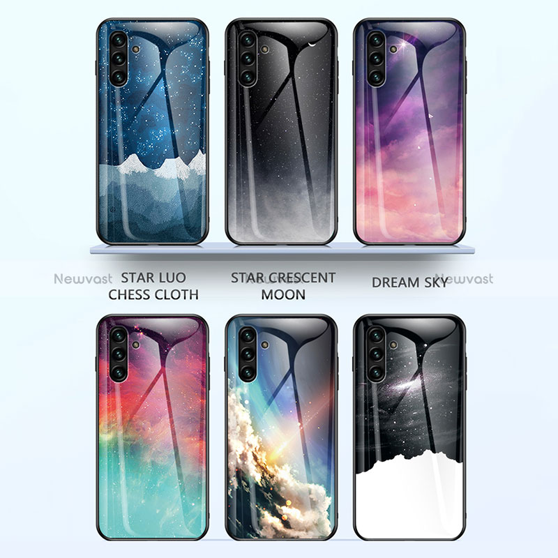 Silicone Frame Fashionable Pattern Mirror Case Cover LS1 for Samsung Galaxy A04s